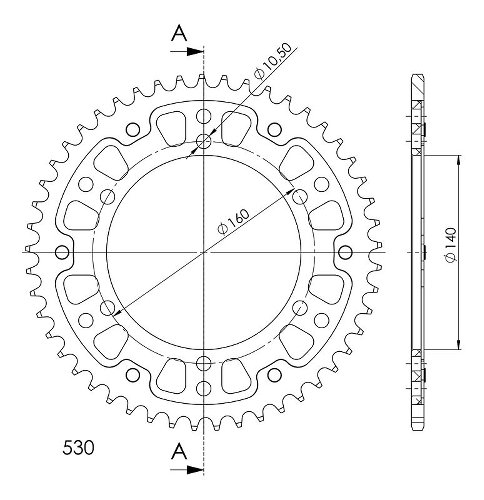 Supersprox Stealth roue d`entrainement 530 - 49Z (noir)