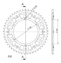 Supersprox Stealth Chain wheel 530 - 49Z (black)