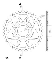 Supersprox acciaio rocchetto per catena 520 - 40Z (nero)