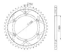 Supersprox acier roue d`entrainement 520 - 39Z (noir)