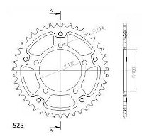 Supersprox Stealth rocchetto per catena 525 - 43Z (argento)