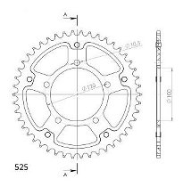 Supersprox Stealth rocchetto per catena 525 - 46Z (nero)