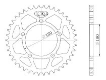 Supersprox acciaio rocchetto per catena 520 - 40Z (nero)