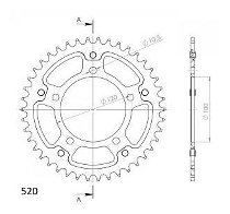 Supersprox Stealth Chain wheel 520 - 42Z (red)