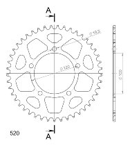 Supersprox Aluminium Chain wheel 520 - 45Z (black)