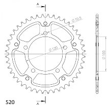 Supersprox Stealth rueda de cadena 520 - 45Z (oro)