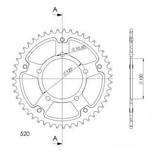 Supersprox Stealth roue d`entrainement 520 - 47Z (or)