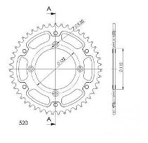 Supersprox Stealth rueda de cadena 520 - 47Z (anaranjado)