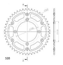 Supersprox acciaio rocchetto per catena 520 - 48Z (nero)