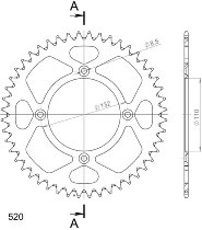 Supersprox Aluminium Chain wheel 520 - 48Z (orange)