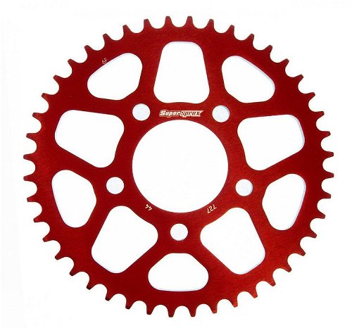 Supersprox aluminio rueda de cadena 525 - 44Z (rojo)