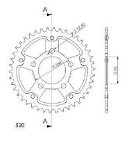 Supersprox Stealth Chain wheel 520 - 42Z (gold)