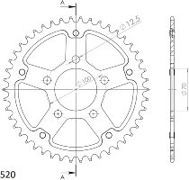 Supersprox Stealth rueda de cadena 520 - 44Z (azul)