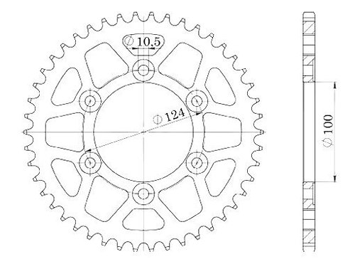 Supersprox Stahl-Kettenrad 520 - 36Z (schwarz)