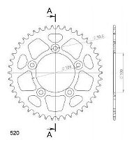 Supersprox Aluminium Chain wheel 520 - 46Z (gold)