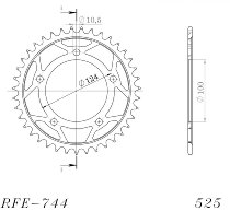 Supersprox acciaio rocchetto per catena 525 - 37Z (nero)