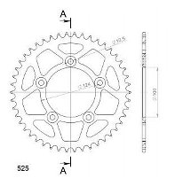 Supersprox aluminio rueda de cadena 525 - 46Z (oro)