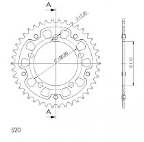 Supersprox Stealth rocchetto per catena 520 - 40Z (oro)