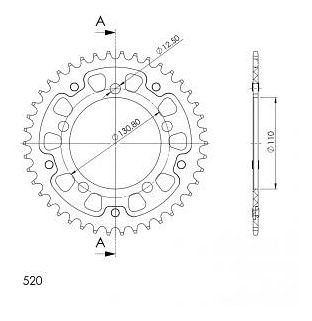 Supersprox Stealth Chain wheel 520 - 41Z (black)