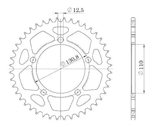 Supersprox Stealth Chain wheel 520 - 42Z (blue)