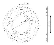 Supersprox Stealth Chain wheel 520 - 42Z (blue)