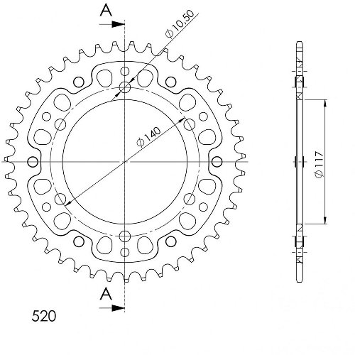 Supersprox Stealth roue d`entrainement 520 - 41Z (noir)