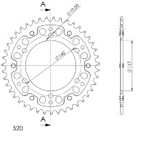 Supersprox Stealth rocchetto per catena 520 - 41Z (nero)