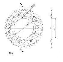 Supersprox Stealth rocchetto per catena 520 - 43Z (oro)