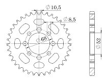 Supersprox acciaio rocchetto per catena 420 - 43Z (nero)