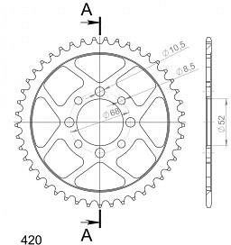 Supersprox acier roue d`entrainement 420 - 47Z (noir)