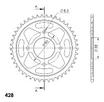 Supersprox Steel Edge roue d`entrainement 428 - 45Z (noir)