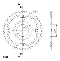 Supersprox Stealth-Kettenrad 428 - 45Z (gold)