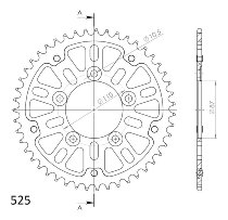 Supersprox Stealth Chain wheel 525 - 44Z (black)