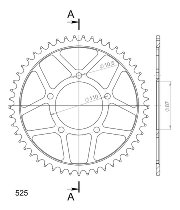 Supersprox acier roue d`entrainement 525 - 49Z (noir)