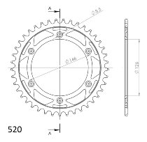 Supersprox Stealth rocchetto per catena 520 - 41Z (azurro)