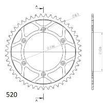 Supersprox Stealth rueda de cadena 520 - 48Z (azul)