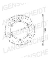 Supersprox Aluminium Chain wheel 520 - 48Z (gold)