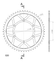 Supersprox acciaio rocchetto per catena 520 - 53Z (nero)