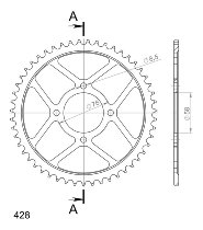 Supersprox Steel Chain wheel 428 - 51Z (black)