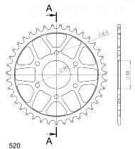 Supersprox acciaio rocchetto per catena 520 - 36Z (nero)