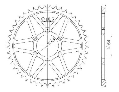 Supersprox Steel Chain wheel 530 - 33Z (black)