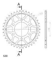 Supersprox Steel Chain wheel 530 - 38Z (black)