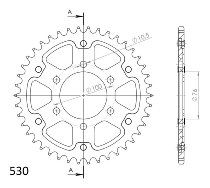 Supersprox Stealth Chain wheel 530 - 42Z (black)