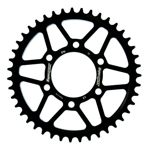 Supersprox acero rueda de cadena 530 - 43Z (negro)