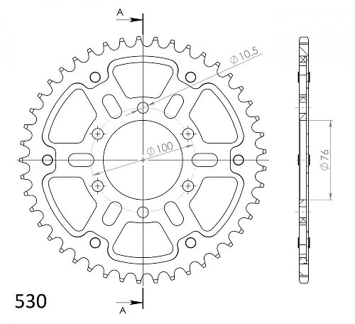 Supersprox Stealth-Kettenrad 530 - 52Z (gold)