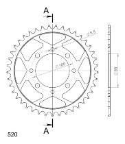 Supersprox acciaio rocchetto per catena 520 - 41Z (nero)