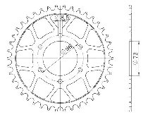 Supersprox acier roue d`entrainement 520 - 42Z (noir)