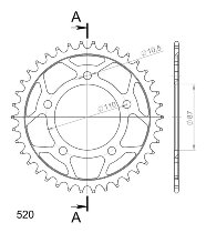 Supersprox acero rueda de cadena 520 - 38Z (negro)