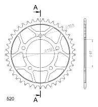 Supersprox acier roue d`entrainement 520 - 41Z (noir)