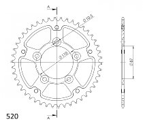 Supersprox Stealth rocchetto per catena 520 - 42Z (oro)